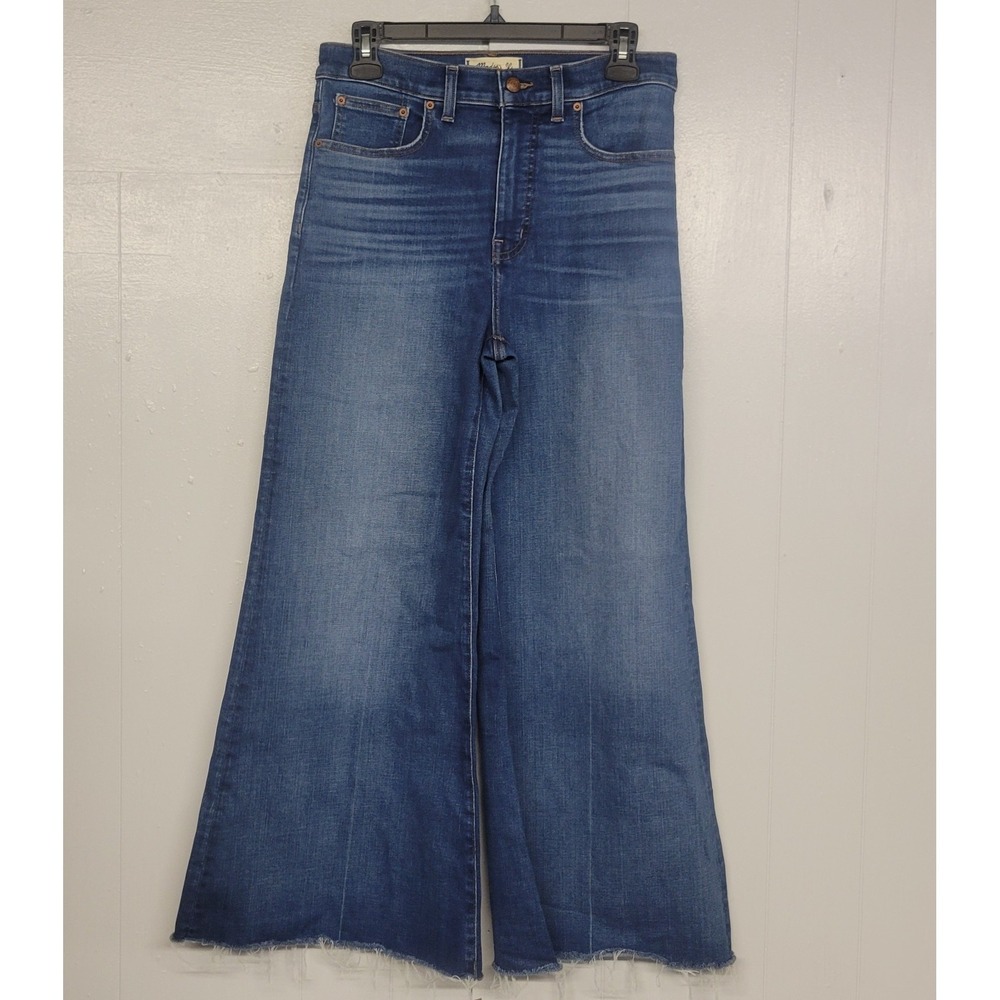 Madewell Women's Wide Leg Flare Jeans in Medium Blue